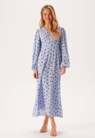 Balloon Sleeve Maxi Dress