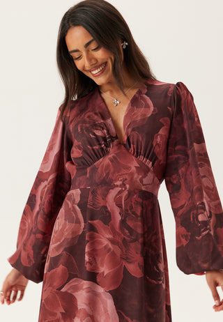 Balloon Sleeve Maxi Dress