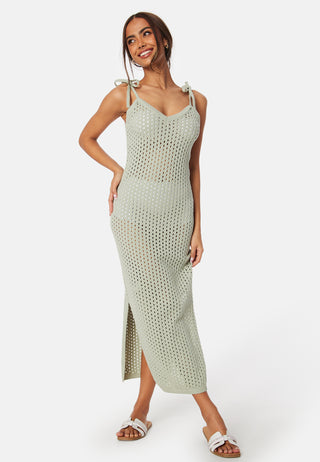 Crochet Knitted Tie Strap Dress