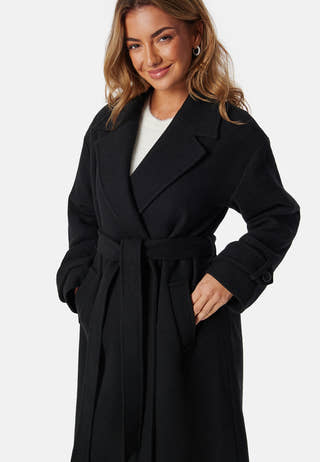 Belted Wool Blend Coat