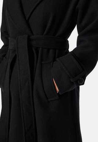 Belted Wool Blend Coat