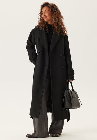 Belted Wool Blend Coat