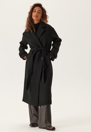 Belted Wool Blend Coat