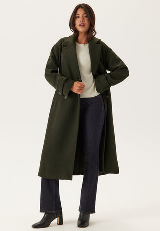 Belted Wool Blend Coat