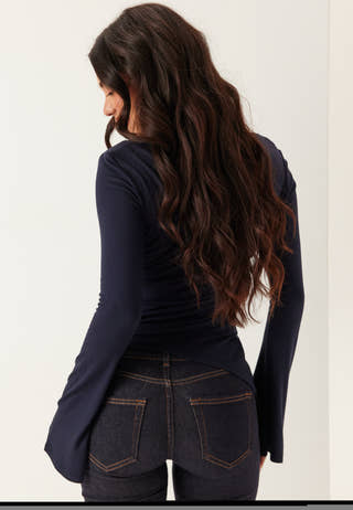 Boat Neck Asymmetric Top