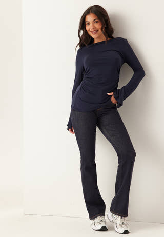 Boat Neck Asymmetric Top