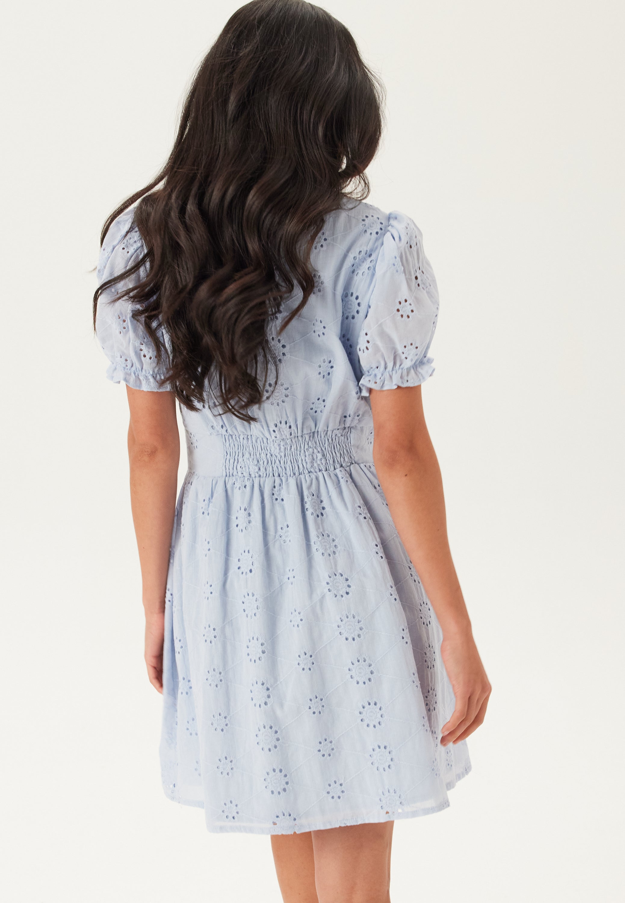 Bubbleroom – Broderie Anglaise Dress – Blue – Blue