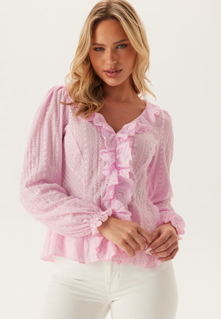 Broderie Anglaise Frill Blouse