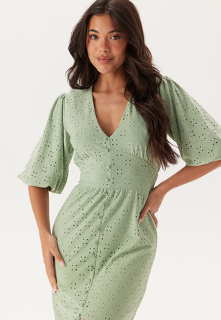 Broderie Anglaise Puff Sleeve Dress