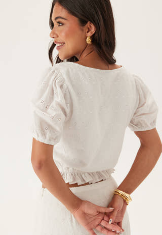 Broderie Anglaise Short Sleeve  Blouse