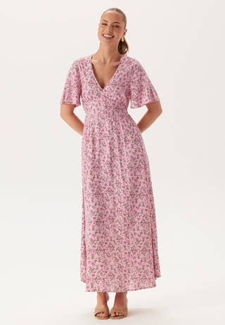 Butterfly Sleeve Viscose Maxi Dress