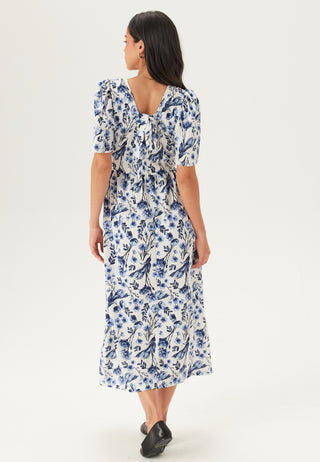 Butterfly Tie Back Midi Dress