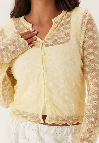 Button Lace Cardigan