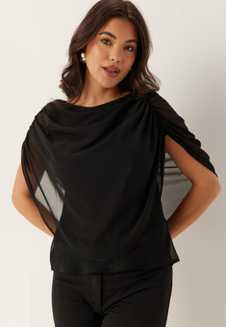 Cape Sleeveless Blouse