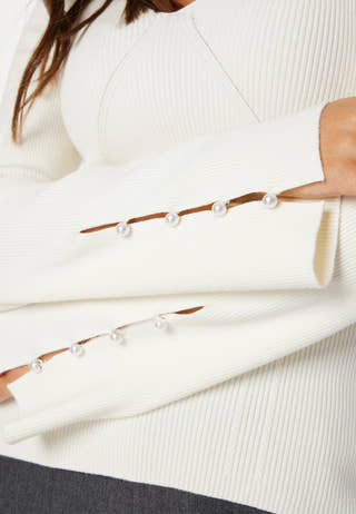 Carlie Pearl Button Top