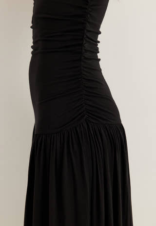 Gathered Side Maxi Dress