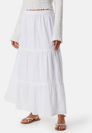 Cotton Maxi Flounce Skirt