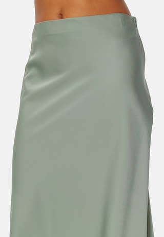 Midi Satin Skirt