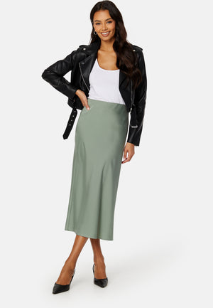 Midi Satin Skirt