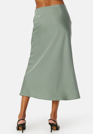 Midi Satin Skirt