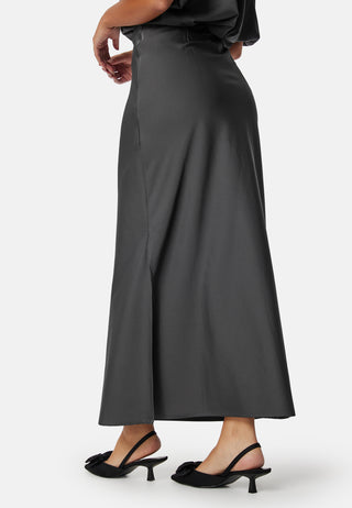 Slit Satin Maxi Skirt