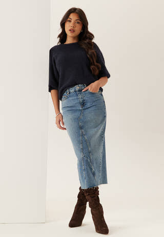 Denim Midi Skirt