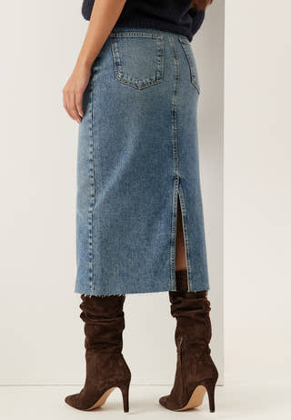 Denim Midi Skirt