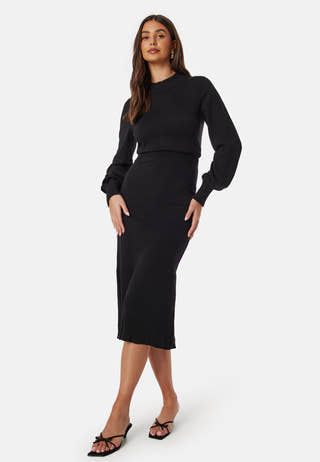 Fine Knitted Turtle Neck Dress