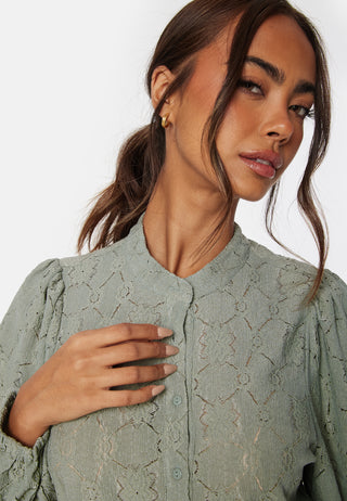 Long Sleeve Button Blouse