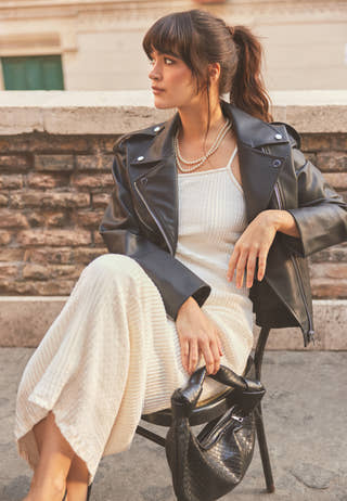 Faux Leather PU Biker Jacket