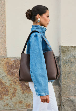 Faux Leather Tote Bag