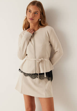 Faux Suede Mini Skirt