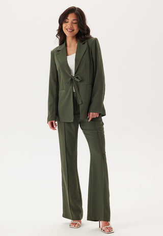 Flared Structured Suit Trousers