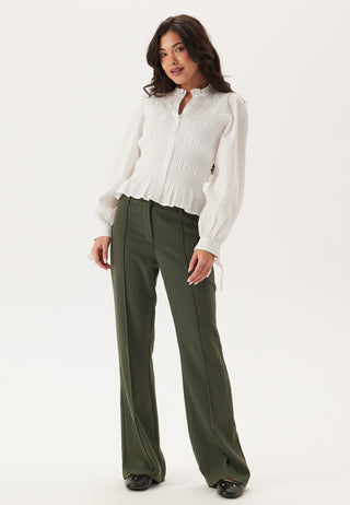 Flared Structured Suit Trousers