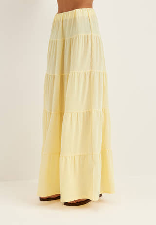 Flounce Maxi Skirt