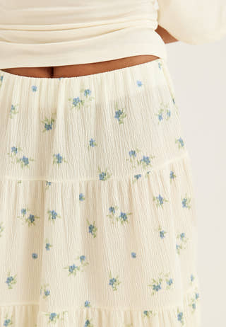 Flounce Maxi Skirt
