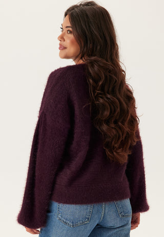 Fluffy Knitted Pearl Cardigan