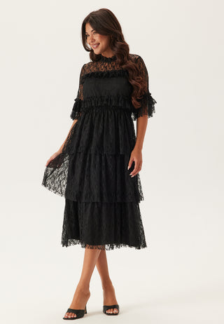 Frill Lace Midi  Dress