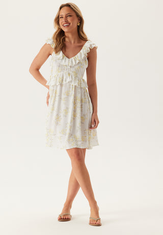 Frill Viscose Dress Short