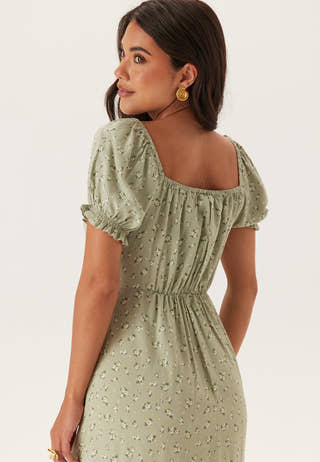 Front Tie Long Viscose Dress