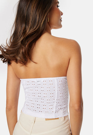 Broderie Anglaise Bustier Top