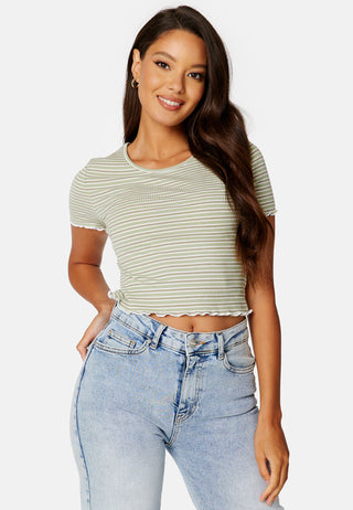 Hallie striped rib top