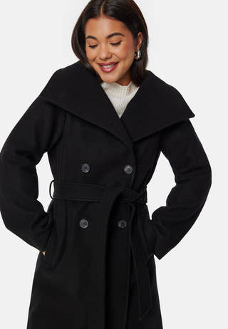 High Neck Midi Coat