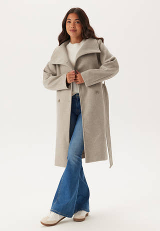 High Neck Midi Coat