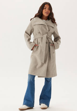 High Neck Midi Coat