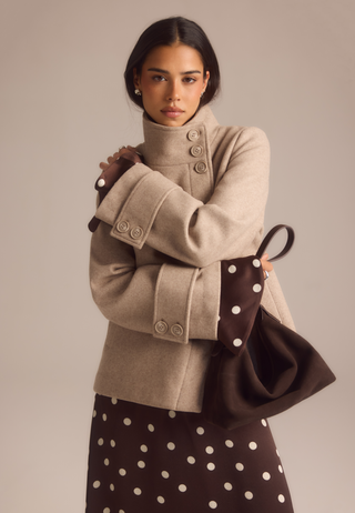 High Neck Short Coat