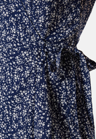 Flounce Midi Wrap Dress