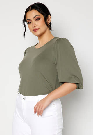 Jade puff sleeve top