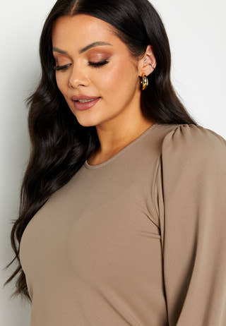 Jade puff sleeve top