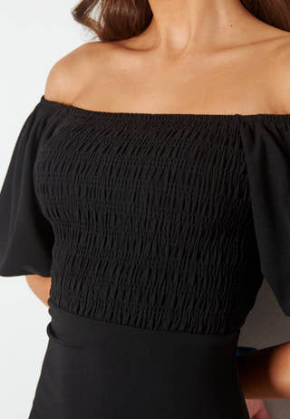 Jenni off shoulder puff sleeve dress